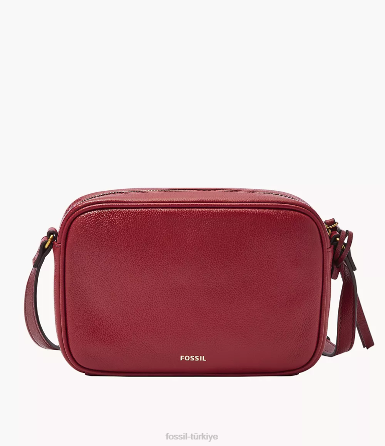 Fossil 6J04547 kırmızı Brennon kamera çantası çanta kadınlar