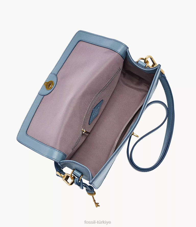 Fossil 6J04551 mavi Ainsley çapraz vücut çanta kadınlar