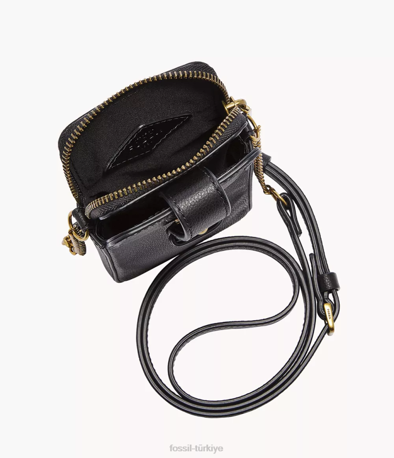 Fossil 6J04564 siyah lainie telefon kılıfı çapraz askılı çanta kadınlar