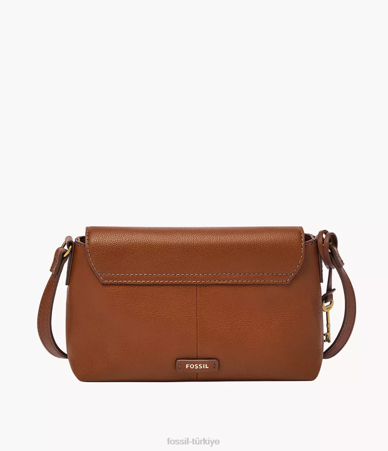 Fossil 6J04566 kahverengi gabriella küçük kapaklı çapraz gövde çanta kadınlar