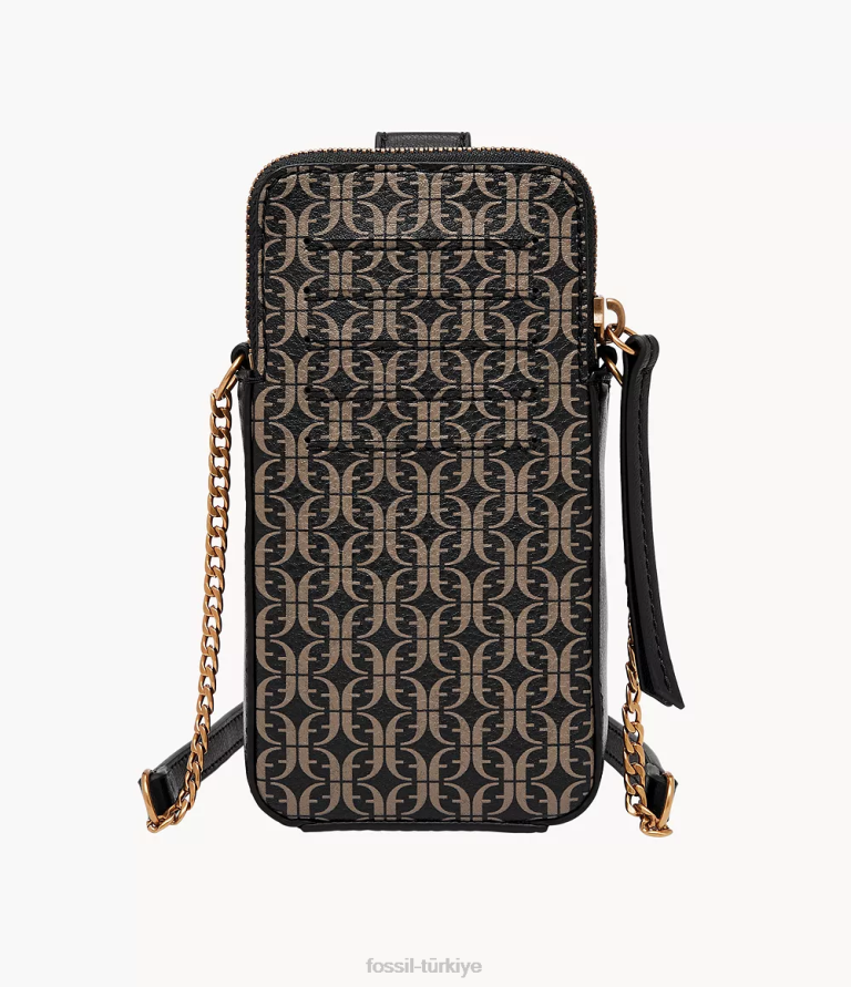 Fossil 6J04590 siyah lainie telefon kılıfı çapraz askılı çanta kadınlar