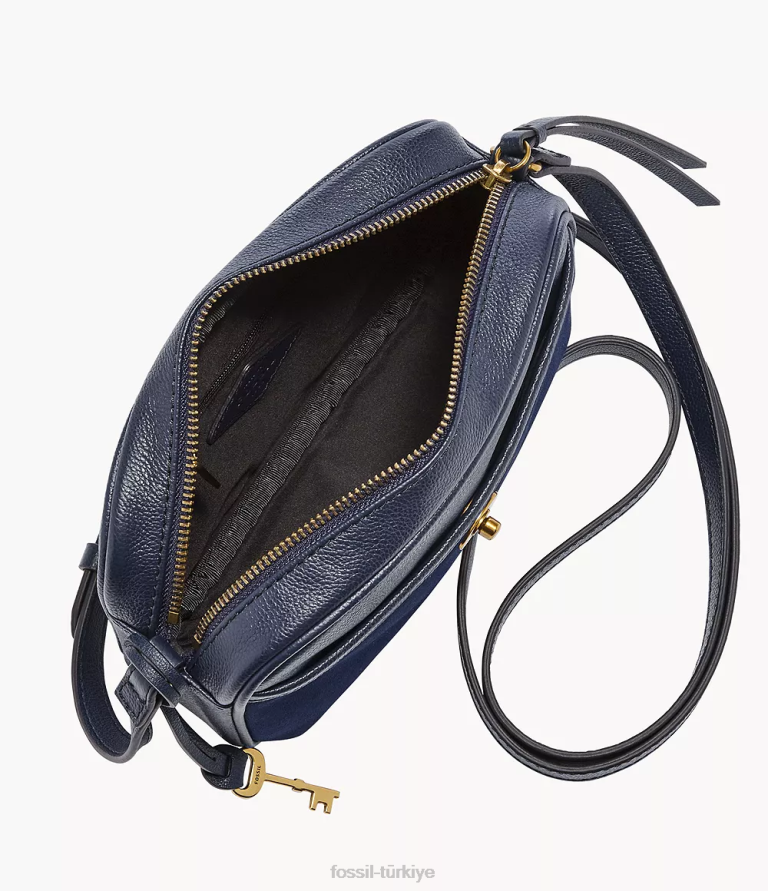 Fossil 6J04597 Donanma Brennon kamera çantası çanta kadınlar