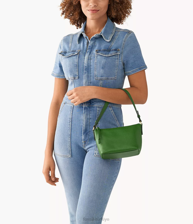 Fossil 6J04603 yeşil julianna mini serseri çanta kadınlar