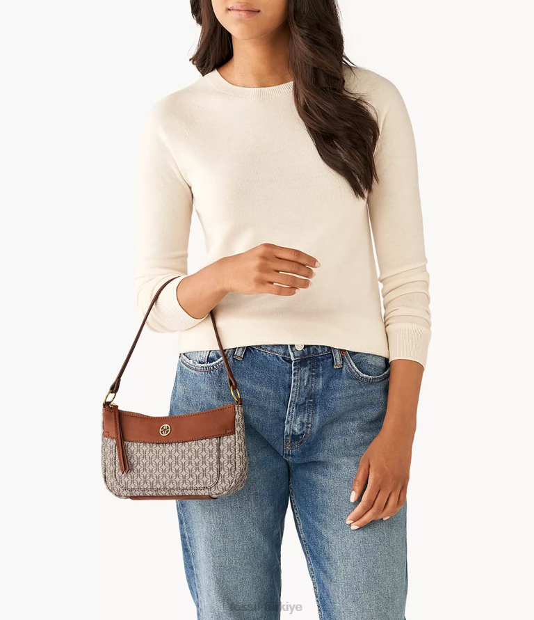 Fossil 6J04604 haki skylar mini baget çanta kadınlar