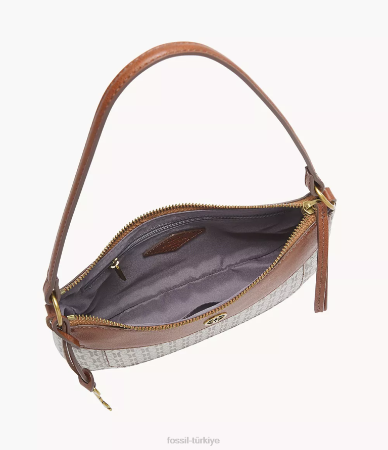 Fossil 6J04604 haki skylar mini baget çanta kadınlar