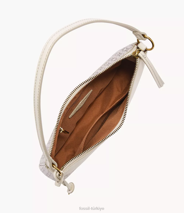 Fossil 6J04608 beyaz Skylar baget çanta kadınlar