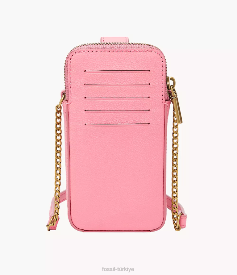 Fossil 6J04632 pembe lainie telefon kılıfı çapraz askılı çanta kadınlar