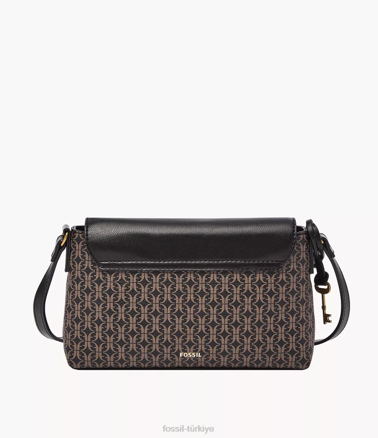 Fossil 6J04638 siyah gabriella küçük kapaklı çapraz gövde çanta kadınlar