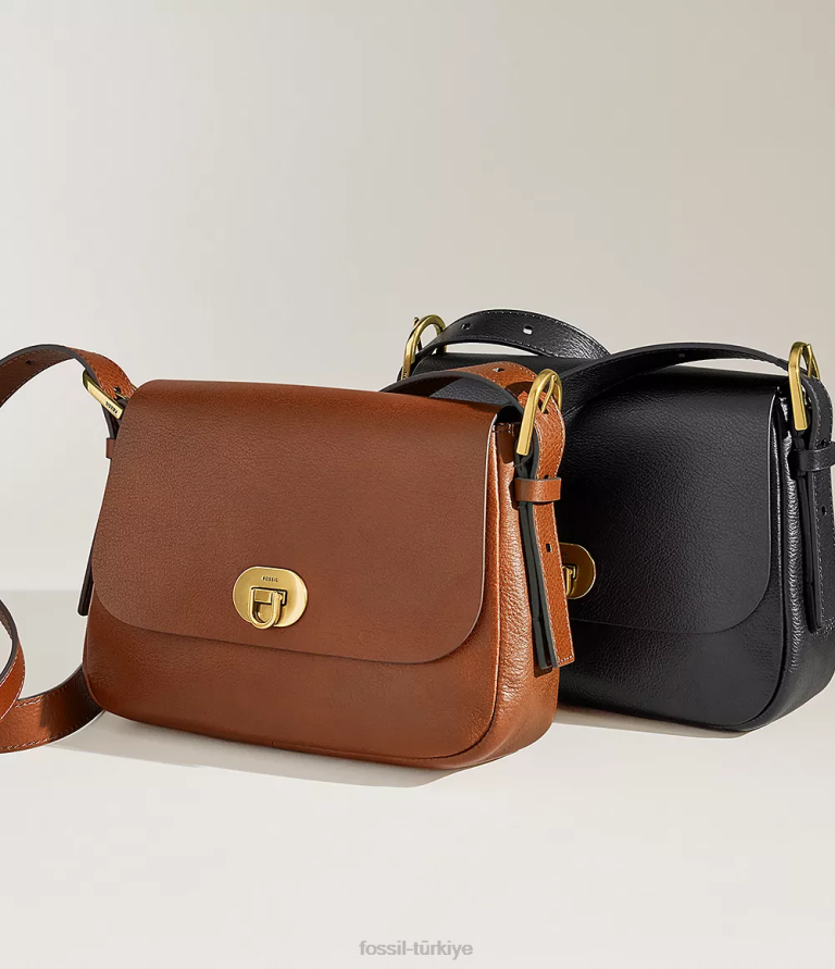 Fossil 6J04639 siyah harper küçük kapaklı çapraz gövde çanta kadınlar