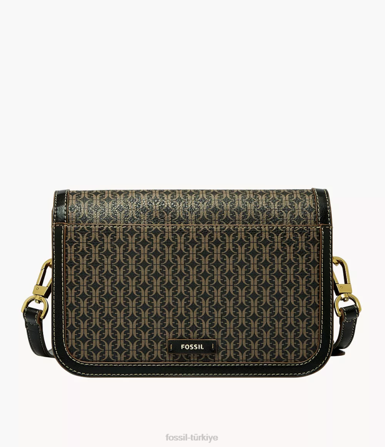 Fossil 6J04641 siyah ainsley kapaklı çapraz gövde çanta kadınlar