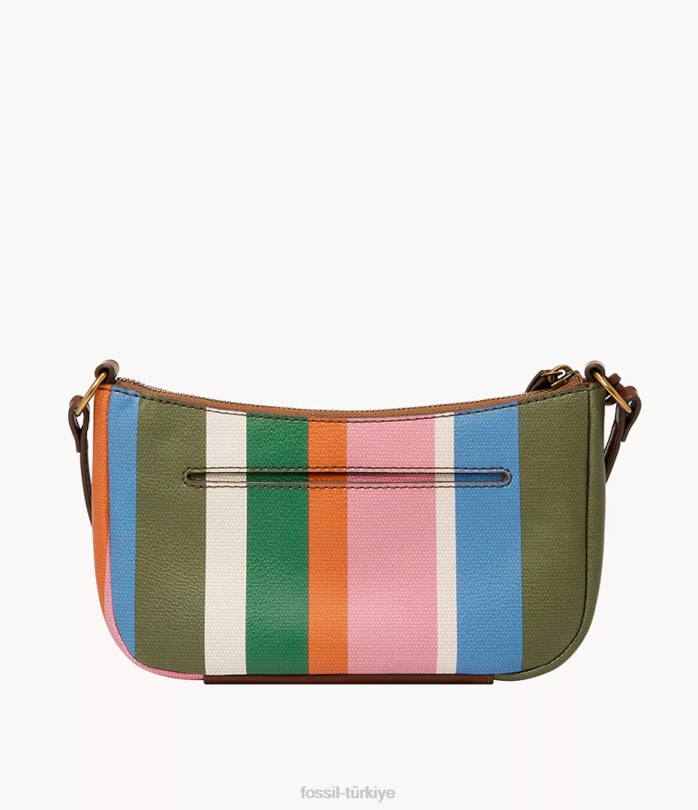 Fossil 6J04649 çizgili Skylar baget çanta kadınlar