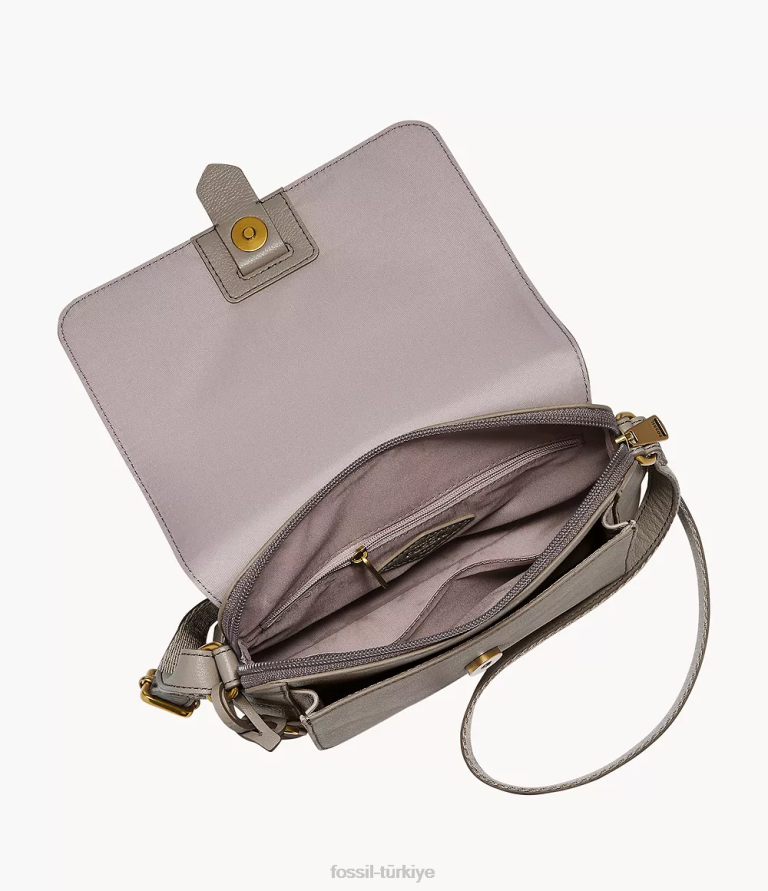 Fossil 6J04652 gri Kinley çapraz vücut çanta kadınlar