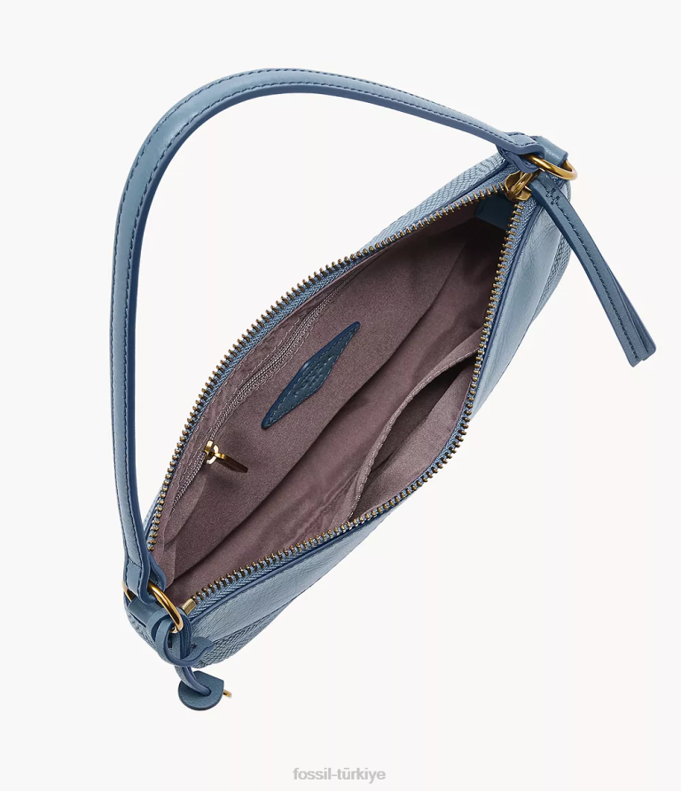 Fossil 6J04654 mavi Skylar baget çanta kadınlar