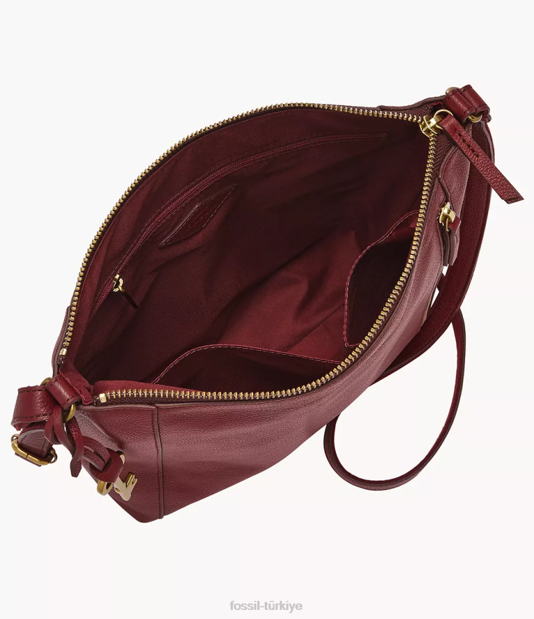 Fossil 6J04663 kırmızı tara çapraz vücut çanta kadınlar