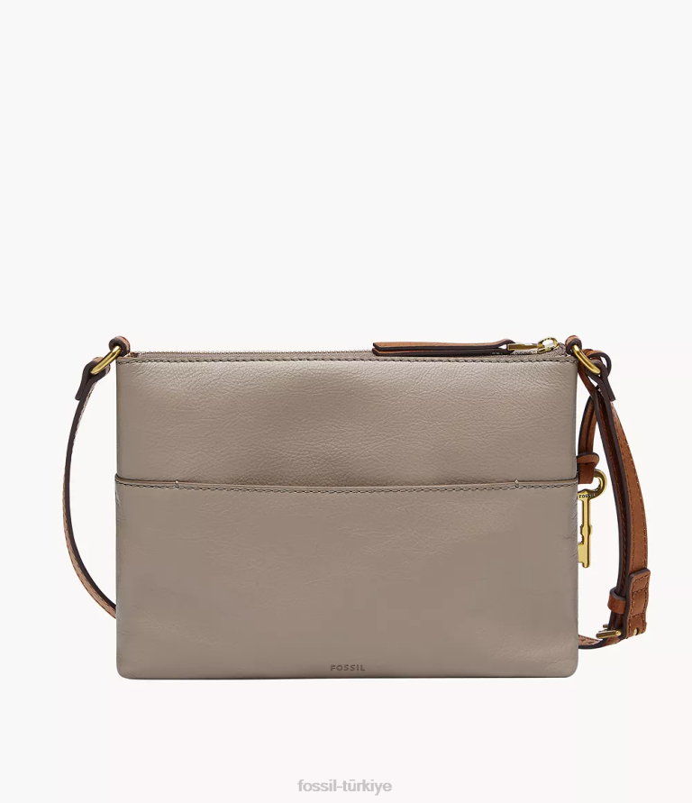 Fossil 6J04666 gri fiona küçük e/w çapraz askılı çanta çanta kadınlar