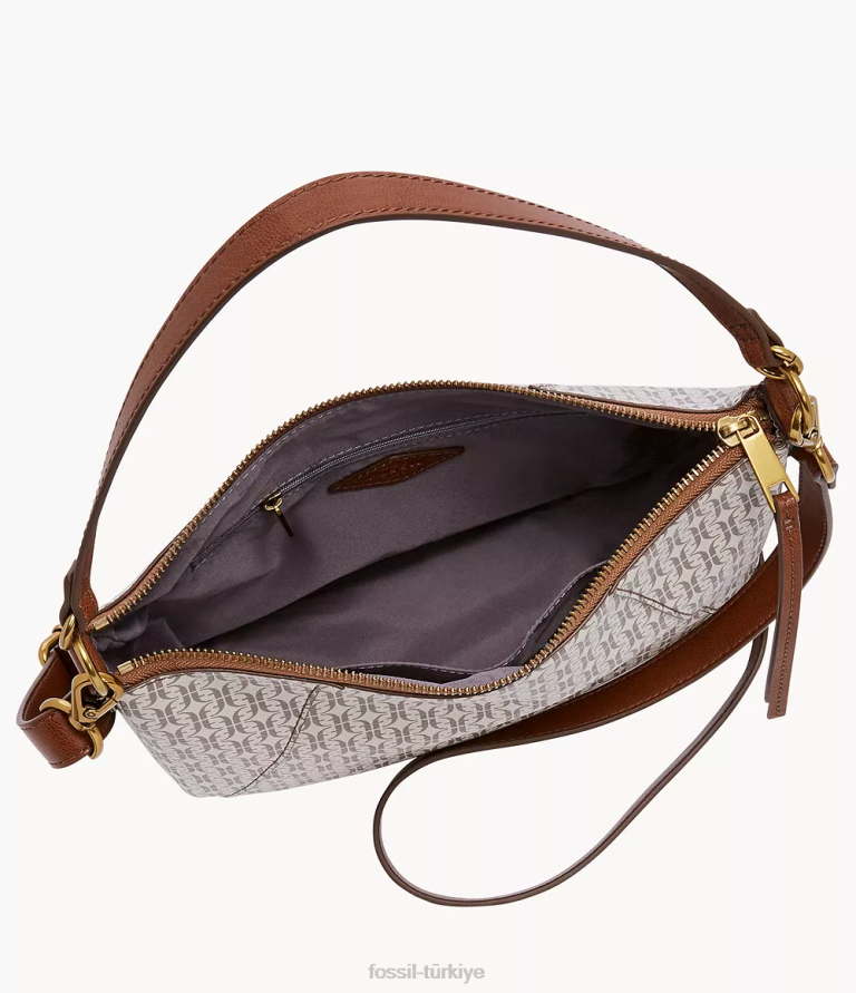Fossil 6J04681 kahverengi Skylar çapraz gövdesi çanta kadınlar