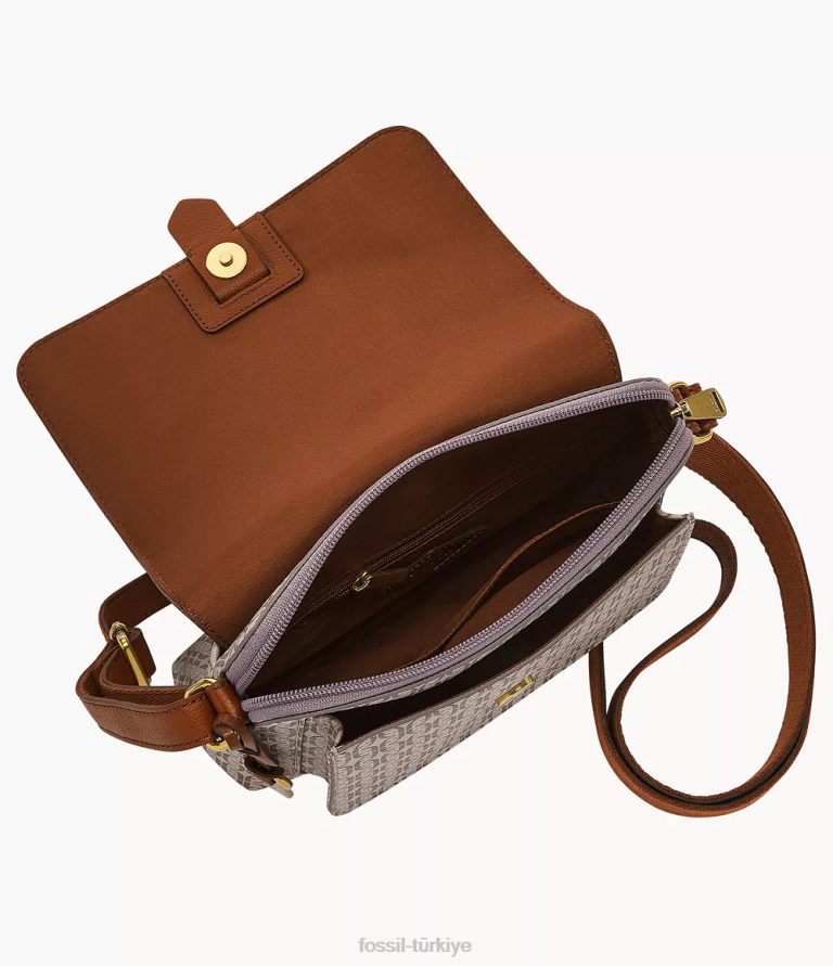Fossil 6J04684 haki kinley küçük çapraz vücut çanta kadınlar