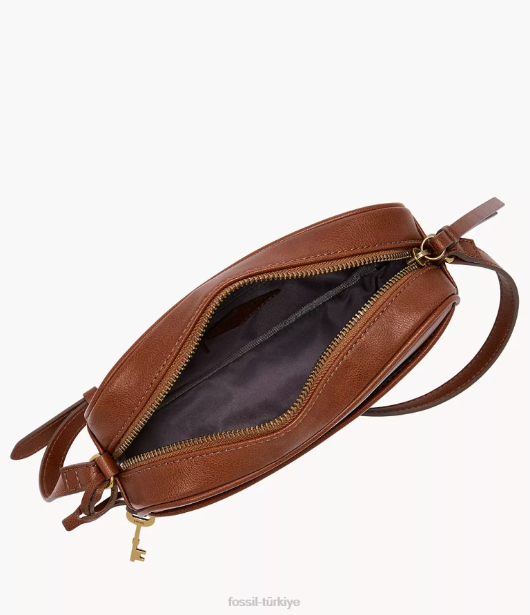 Fossil 6J04688 kahverengi Brennon kamera çantası çanta kadınlar