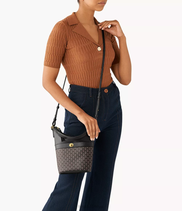 Fossil 6J04698 siyah Talulla küçük serseri çanta kadınlar