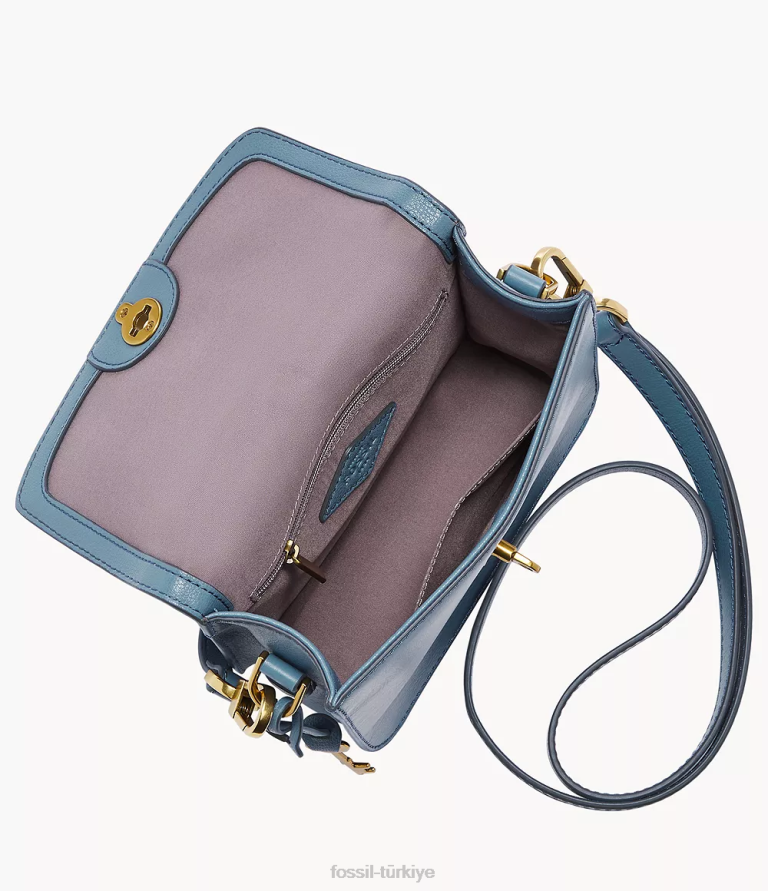 Fossil 6J04699 mavi ainsley küçük çapraz vücut çanta kadınlar