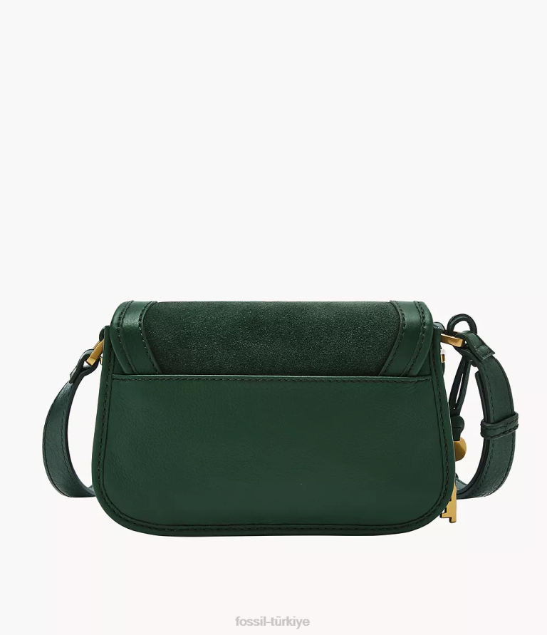 Fossil 6J04702 yeşil miras küçük kapaklı çapraz gövde çanta kadınlar