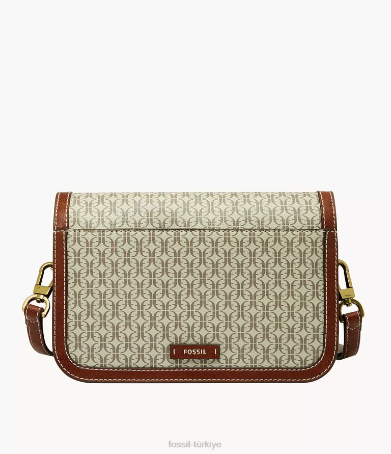 Fossil 6J04705 açık kahverengi ainsley kapaklı çapraz gövde çanta kadınlar