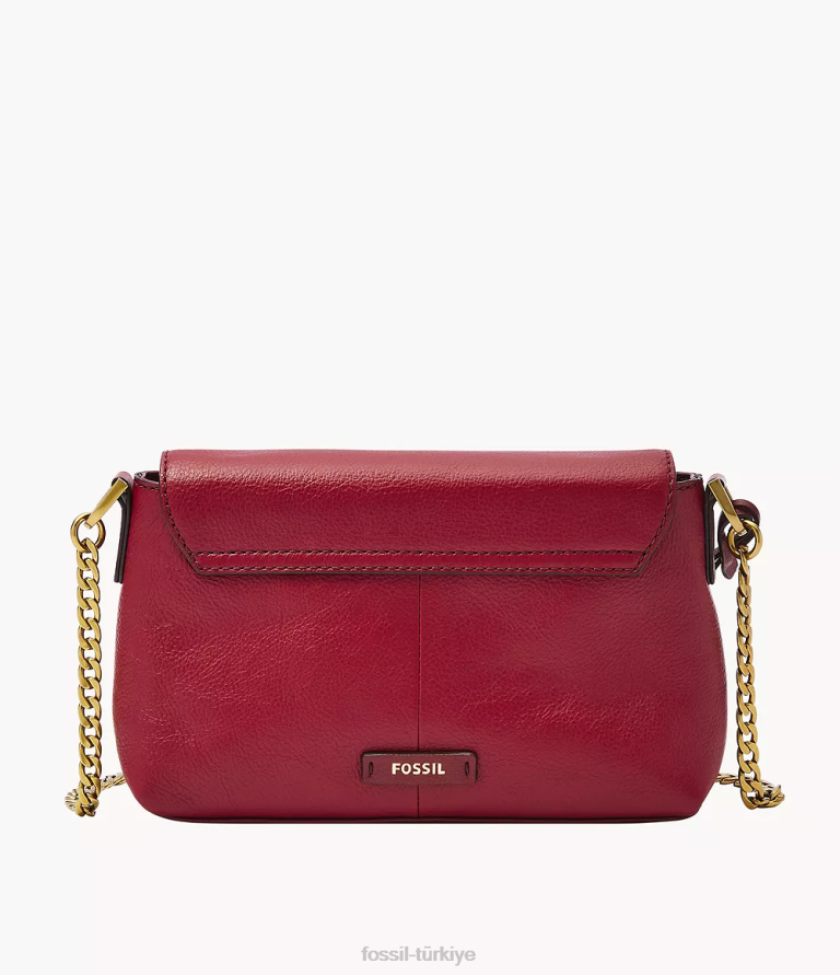 Fossil 6J04719 kırmızı gabriella küçük kapaklı çapraz gövde çanta kadınlar