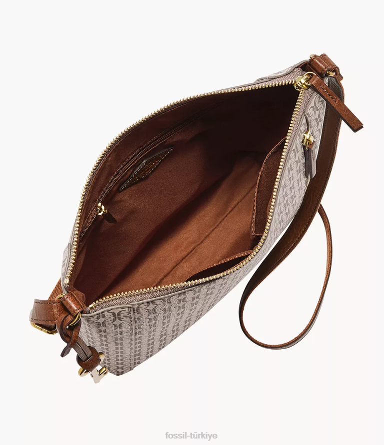Fossil 6J04724 haki tara çapraz vücut çanta kadınlar