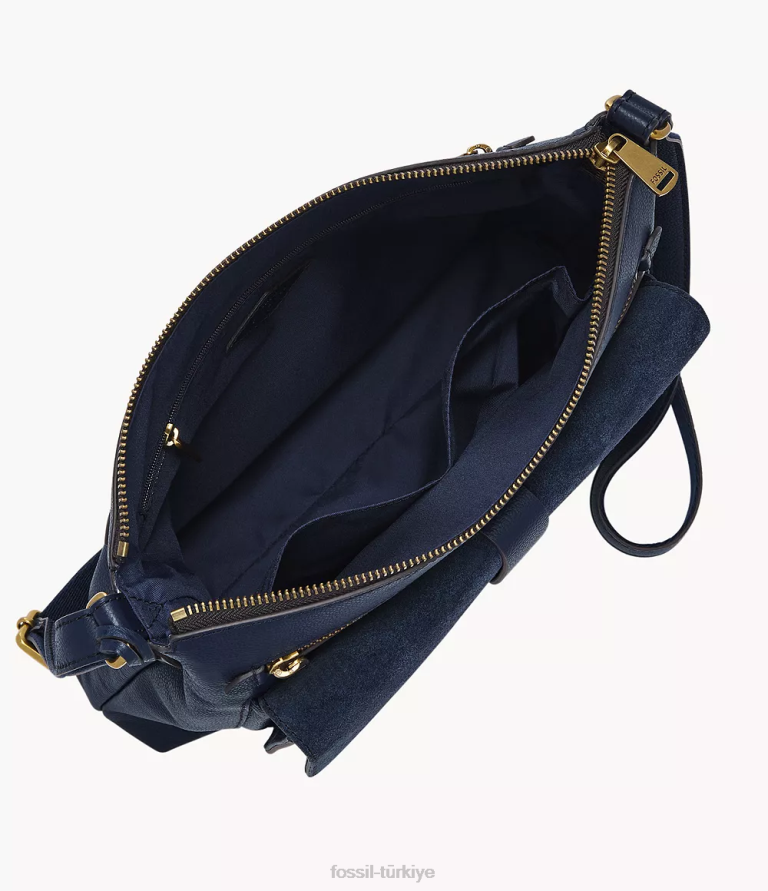 Fossil 6J04729 mavi Kinley çapraz vücut çanta kadınlar
