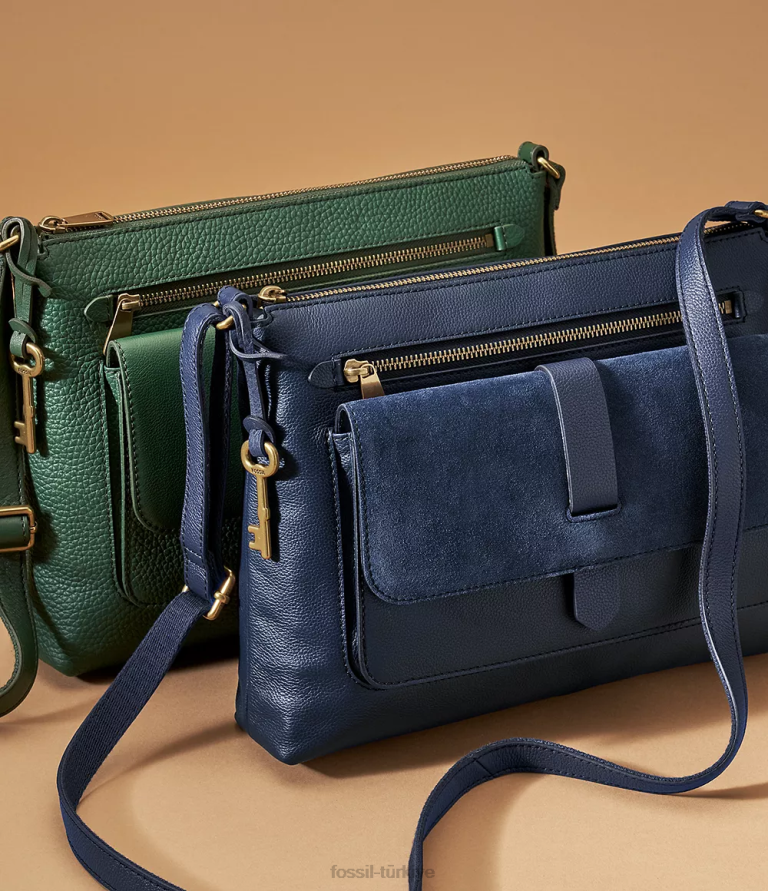 Fossil 6J04729 mavi Kinley çapraz vücut çanta kadınlar