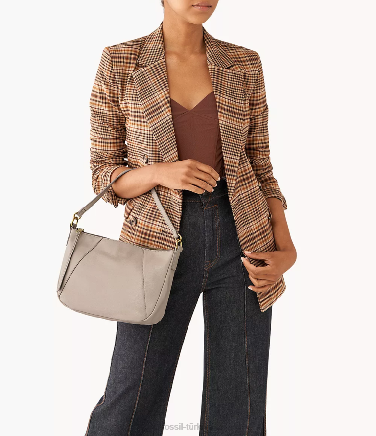 Fossil 6J04730 gri Skylar çapraz gövdesi çanta kadınlar