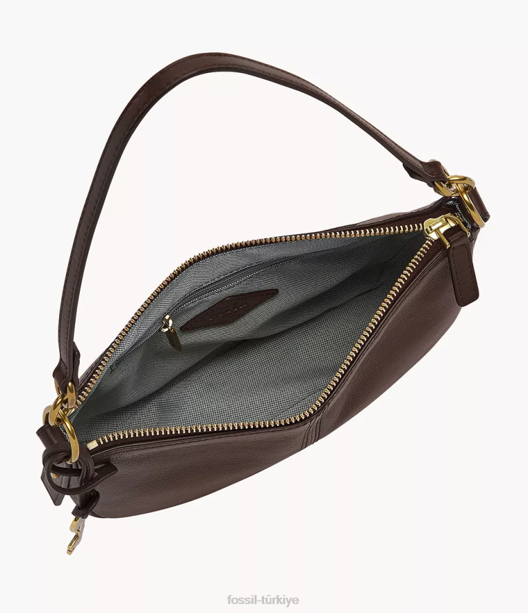 Fossil 6J04739 koyu kahverengi jolie baget çanta kadınlar