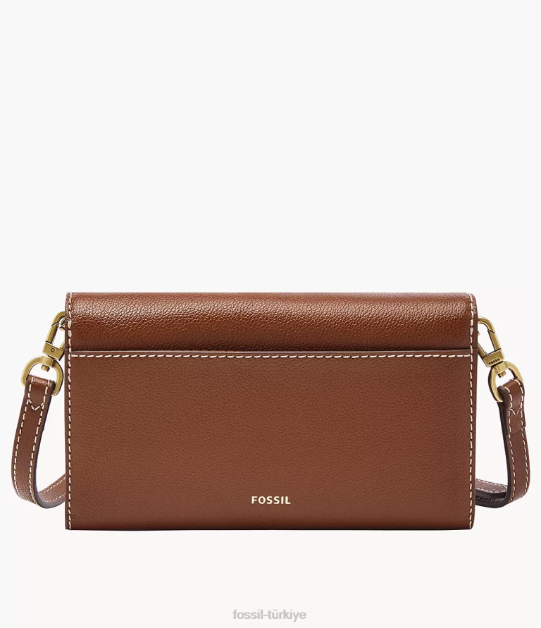 Fossil 6J04826 kahverengi jori cüzdan çapraz vücut çanta kadınlar