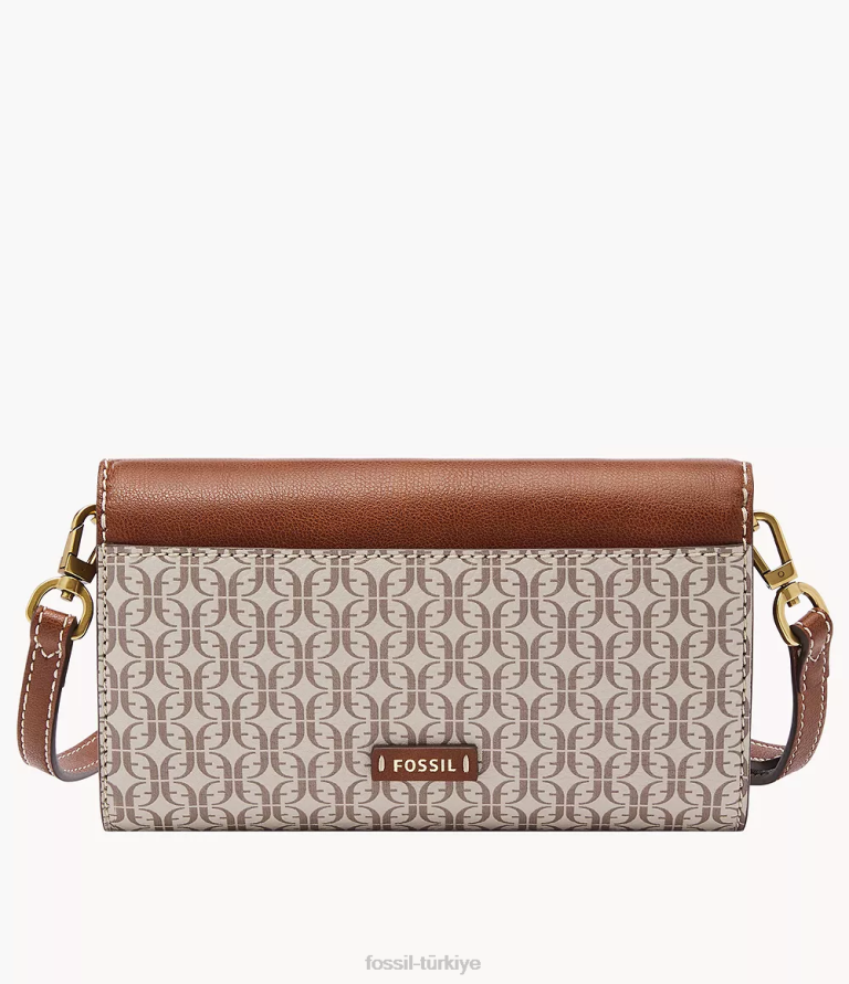 Fossil 6J04884 açık kahverengi jori cüzdan çapraz vücut çanta kadınlar