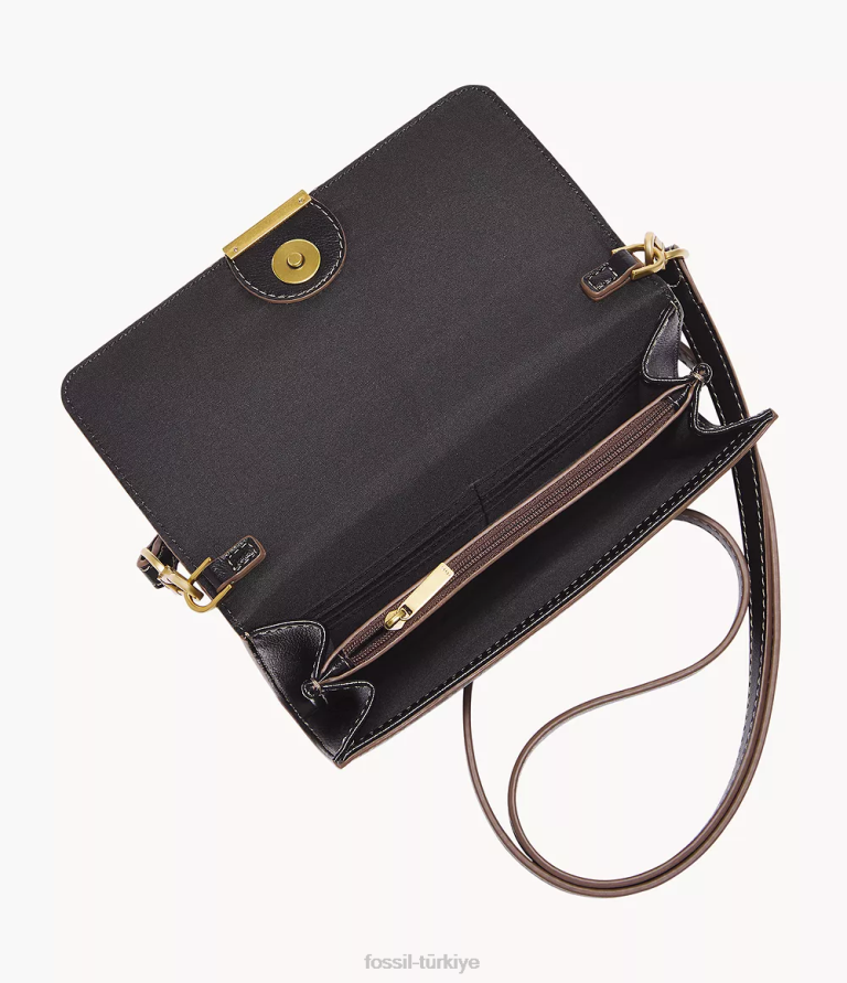 Fossil 6J04885 siyah jori cüzdan çapraz vücut çanta kadınlar