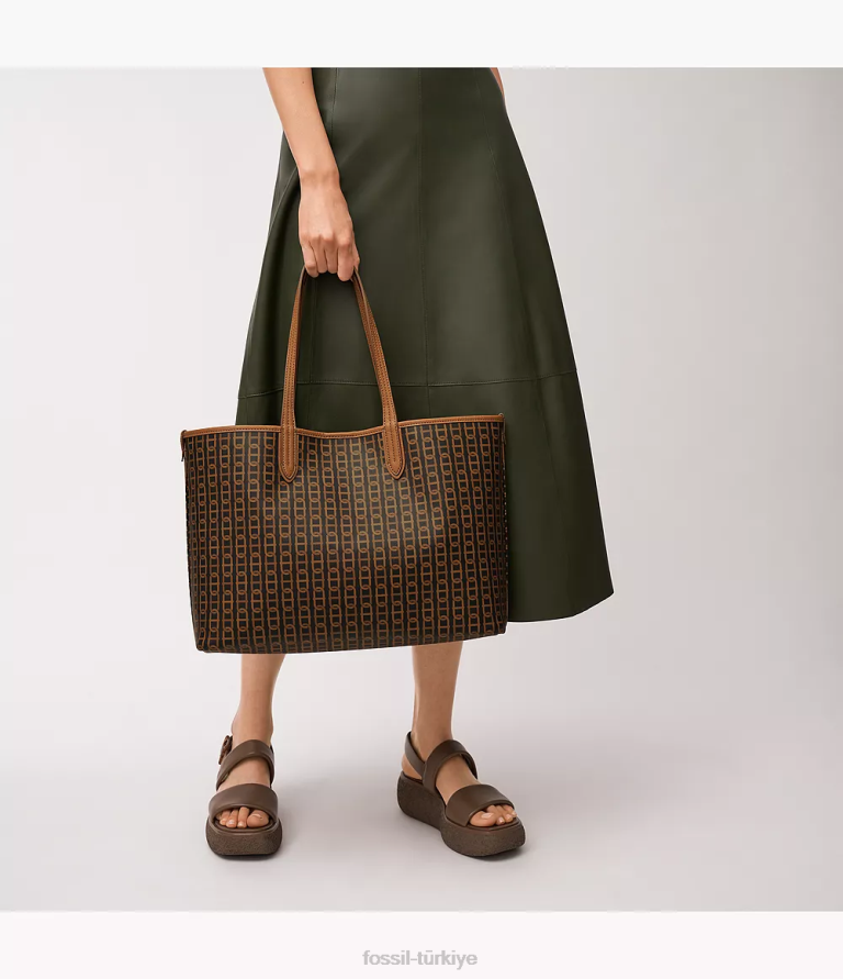 Fossil 6J04366 koyu kahverengi williamson çantası çanta kadınlar