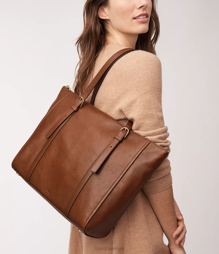 Fossil 6J04369 kahverengi carlie çantası çanta kadınlar