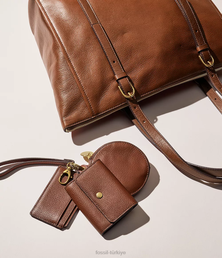 Fossil 6J04369 kahverengi carlie çantası çanta kadınlar