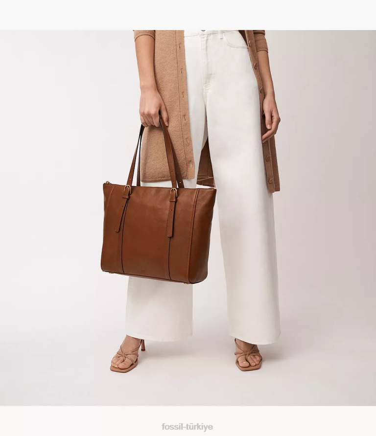 Fossil 6J04369 kahverengi carlie çantası çanta kadınlar