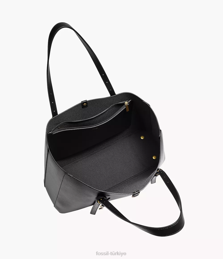 Fossil 6J04371 siyah kier kaktüs deri çanta çanta kadınlar