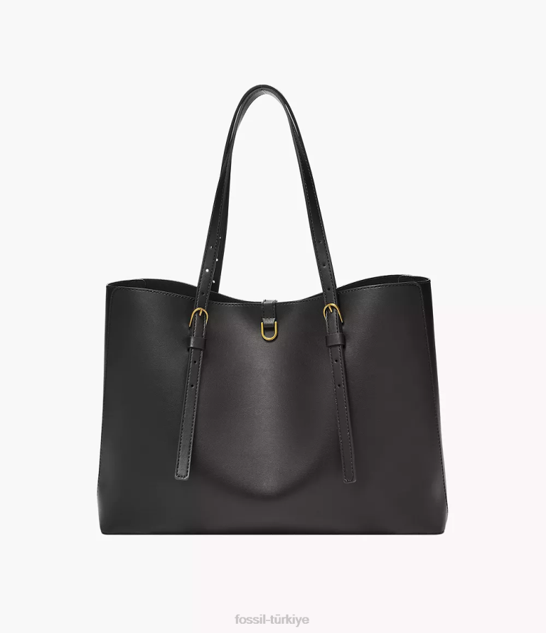 Fossil 6J04371 siyah kier kaktüs deri çanta çanta kadınlar
