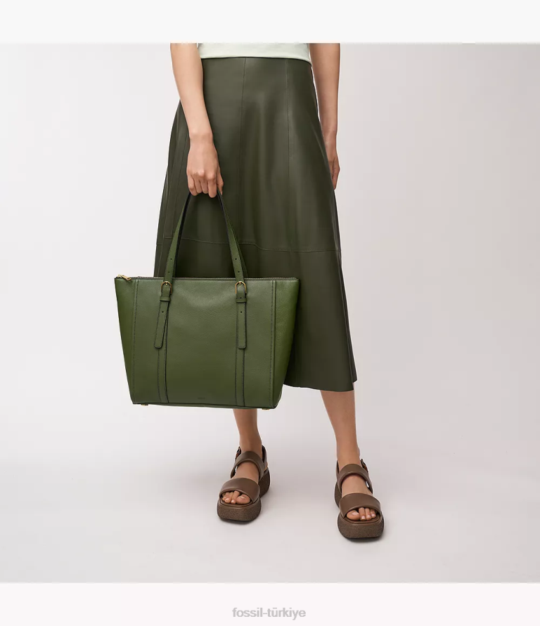 Fossil 6J04383 yeşil carlie çantası çanta kadınlar