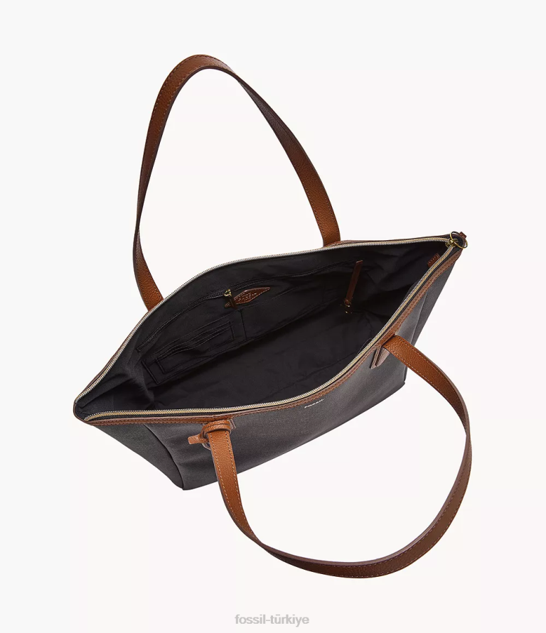 Fossil 6J04418 siyah Sidney çantası çanta kadınlar