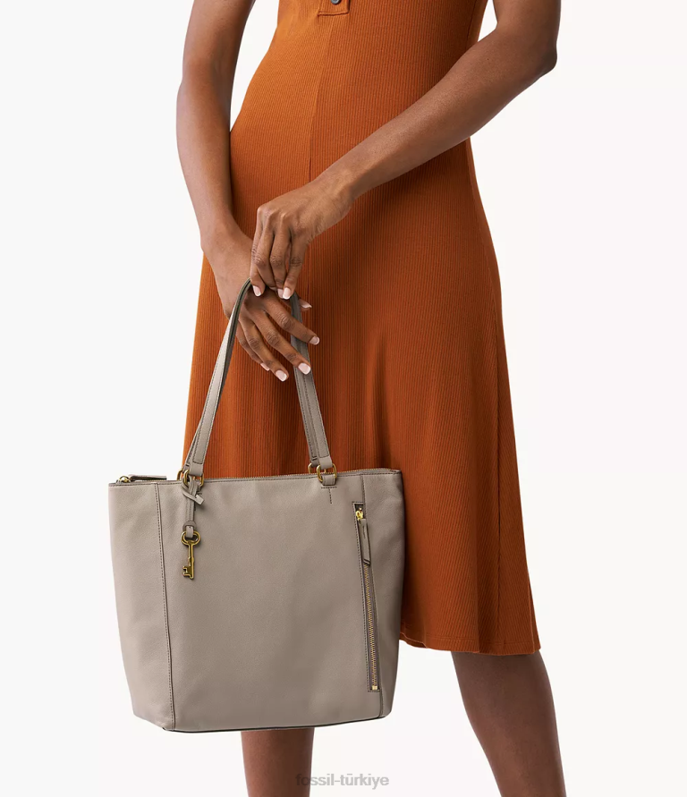 Fossil 6J04431 gri tara müşterisi çanta kadınlar