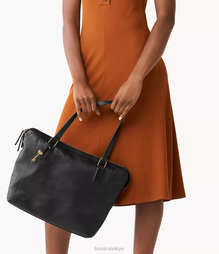 Fossil 6J04487 siyah Jacqueline çantası çanta kadınlar