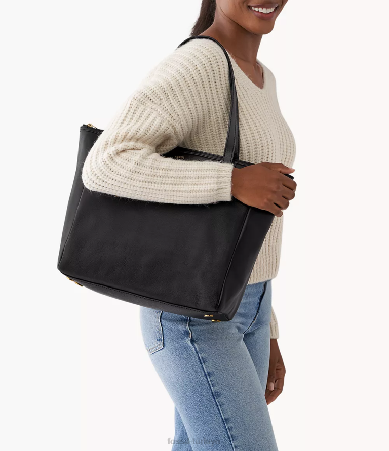 Fossil 6J04495 siyah Sidney çantası çanta kadınlar