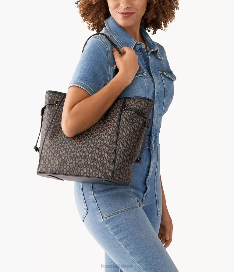 Fossil 6J04548 siyah charli çantası çanta kadınlar