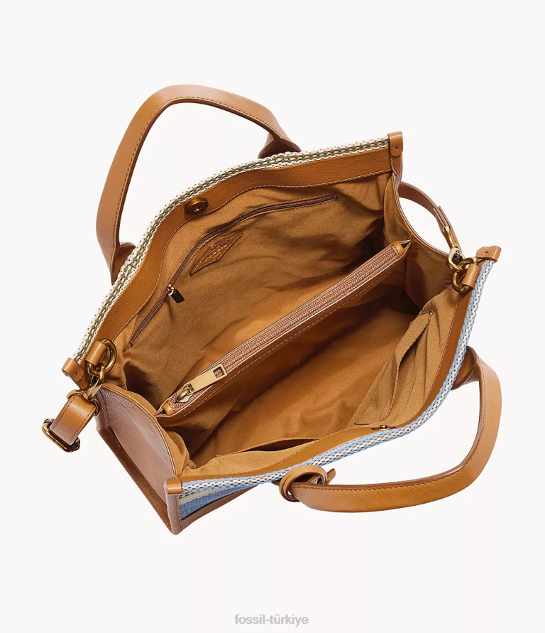 Fossil 6J04549 çizgili Kyler çantası çanta kadınlar