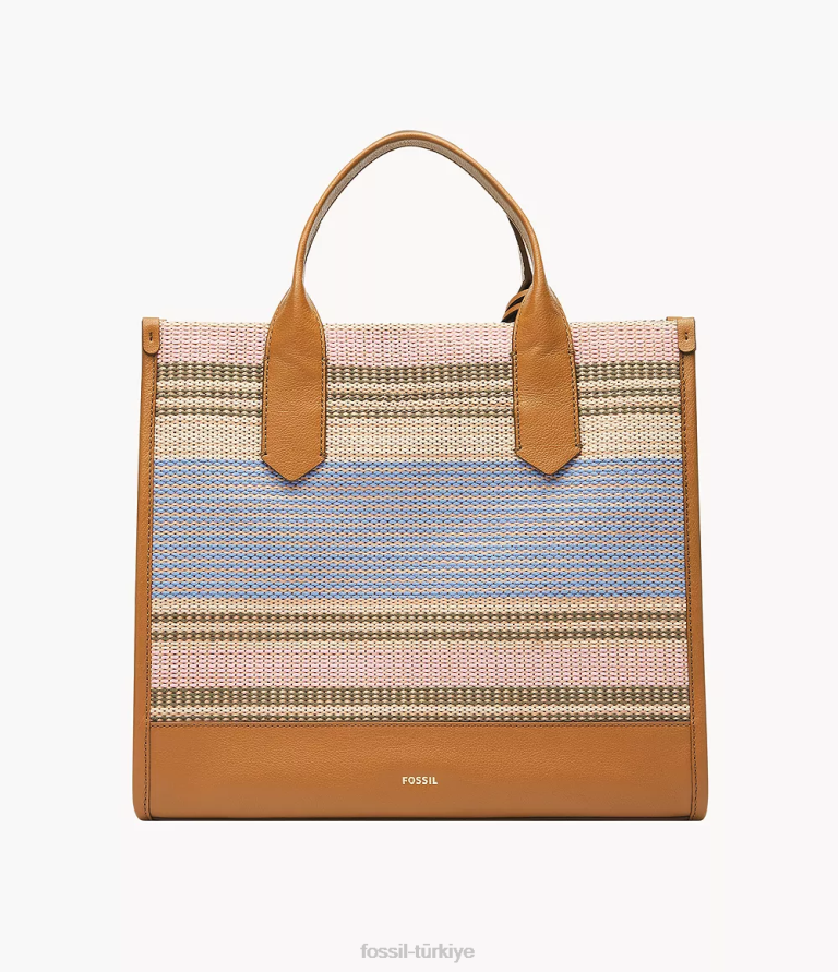 Fossil 6J04549 çizgili Kyler çantası çanta kadınlar