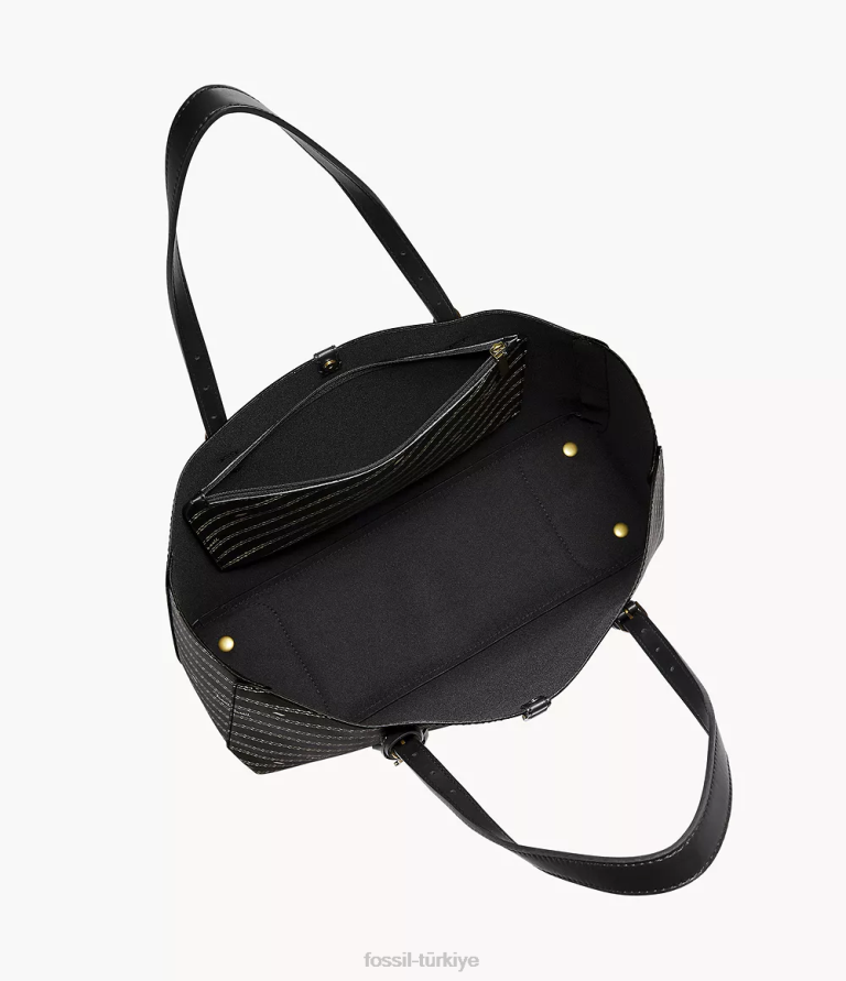 Fossil 6J04572 siyah/kemik kier kaktüs deri çanta çanta kadınlar